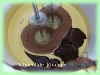 วิธีทำChocolate Roulade  (ช็อคโกแล็ตม้วน)ขั้นตอนที่ 11