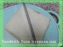 วิธีทำแซนวิสทูน่า Sandwich Tuna (ง๊าย ง่าย) และการห่อแซนวิส (แบบส้มซ่า)ขั้นตอนที่ 05